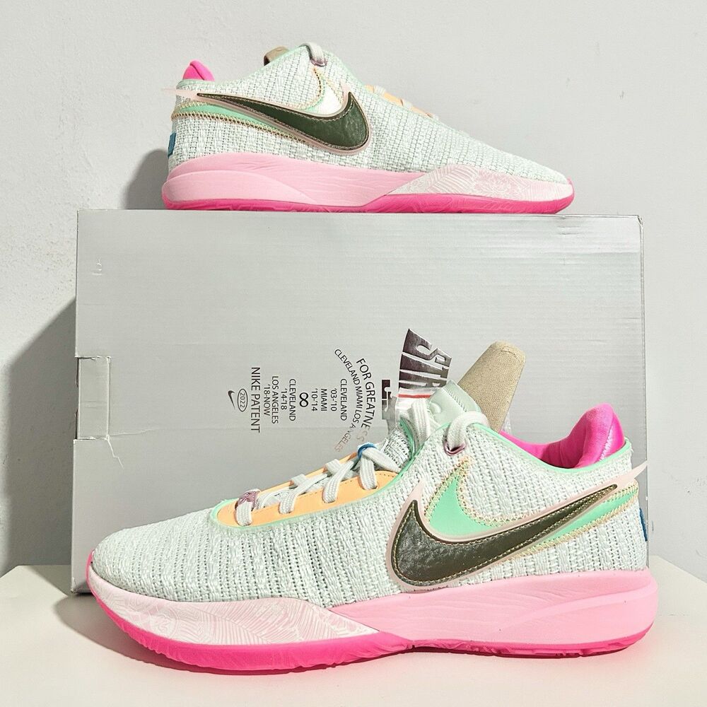 Nike LeBron 20 “Time Machine” Men’s Size 10 Barely Green Pink Basketball Shoes